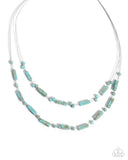 Paparazzi "Earthy Extrovert" Blue Necklace & Earring Set Paparazzi Jewelry