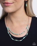 Paparazzi "Earthy Extrovert" Blue Necklace & Earring Set Paparazzi Jewelry