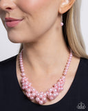 Paparazzi "Austen Adornment" Pink Necklace & Earring Set Paparazzi Jewelry