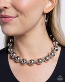 Paparazzi "Flattery Will Get You Everywhere" Silver Necklace & Earring Set Paparazzi Jewelry