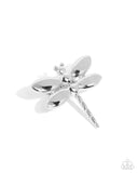 Paparazzi "Durable Dragonfly" Silver Ring Paparazzi Jewelry