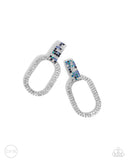 Paparazzi "Guarded Glitz" Blue Clip On Earrings Paparazzi Jewelry