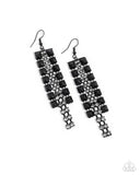 Paparazzi "Forceful Fringe" Black Earrings Paparazzi Jewelry