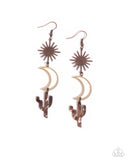 Paparazzi "Wishfully Western" Copper Earrings Paparazzi Jewelry