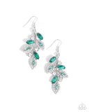 Paparazzi "Flourishing Feature" Green Earrings Paparazzi Jewelry