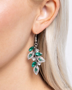 Paparazzi "Flourishing Feature" Green Earrings Paparazzi Jewelry