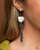 Paparazzi "Free-Spirited Fame" White Earrings Paparazzi Jewelry