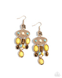 Paparazzi "Inspired Interval" Yellow Earrings Paparazzi Jewelry