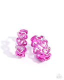 Paparazzi "Historic Hearts" Pink Post Earrings Paparazzi Jewelry