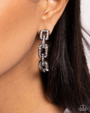 Paparazzi "Downtown Decadence" Black Post Earrings Paparazzi Jewelry