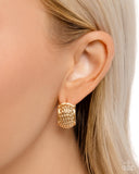 Paparazzi "Hammered Heaven" Gold Post Earrings Paparazzi Jewelry