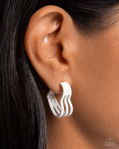 Paparazzi "Memorable Love" White Post Earrings Paparazzi Jewelry