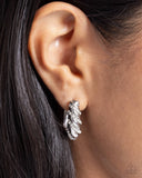 Paparazzi "Paved in Glitz" White Post Earrings Paparazzi Jewelry