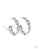 Paparazzi "Downtown Decadence" White Post Earrings Paparazzi Jewelry