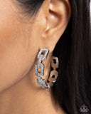 Paparazzi "Downtown Decadence" White Post Earrings Paparazzi Jewelry