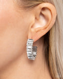 Paparazzi "Permissible Pizzazz" White Post Earrings Paparazzi Jewelry