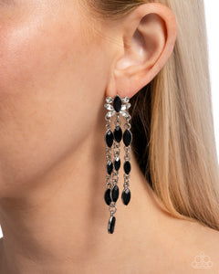 Paparazzi "Lively Lure" Black Post Earrings Paparazzi Jewelry