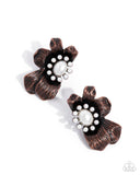 Paparazzi "Sonata Shimmer" Copper Post Earrings Paparazzi Jewelry