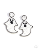 Paparazzi "Ghost Story" White Earrings Paparazzi Jewelry