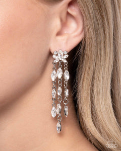 Paparazzi "Lively Lure" White Post Earrings Paparazzi Jewelry