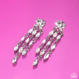 Paparazzi "Lively Lure" White Post Earrings Paparazzi Jewelry