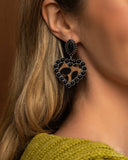 Paparazzi "Whimsical Wrangler" Black Post Earrings Paparazzi Jewelry