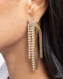 Paparazzi "Dramatic Downpour" Gold Post Earrings Paparazzi Jewelry
