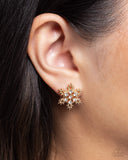 Paparazzi "Snowflake Spell" Gold Post Earrings Paparazzi Jewelry