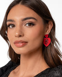 Paparazzi "Showstopping Silhouette" Red Post Earrings Paparazzi Jewelry