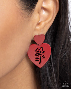 Paparazzi "Showstopping Silhouette" Red Post Earrings Paparazzi Jewelry