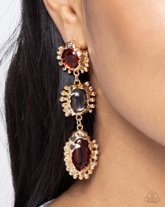 Paparazzi "Emotional Elegance" Red Post Earrings Paparazzi Jewelry