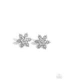 Paparazzi "Snowflake Spell" White Post Earrings Paparazzi Jewelry