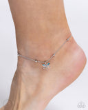 Paparazzi "Dainty Dragonfly" Blue Anklet Bracelet Paparazzi Jewelry