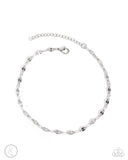 Paparazzi "Relaxed Radiance" Silver Anklet Bracelet Paparazzi Jewelry