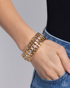 Paparazzi "Secure Shimmer" Gold Bracelet Paparazzi Jewelry