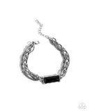 Paparazzi "Grungy Gait" Black Bracelet Paparazzi Jewelry