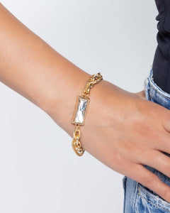 Paparazzi "Grungy Gait" Gold Bracelet Paparazzi Jewelry