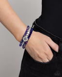 Paparazzi "Heroic Haute" Blue Bracelet Paparazzi Jewelry