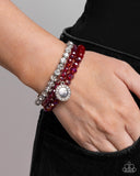 Paparazzi "Heroic Haute" Red Bracelet Paparazzi Jewelry