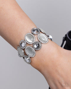 Paparazzi "Affixed Appeal" White Bracelet Paparazzi Jewelry