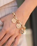 Paparazzi "Delightful Declaration" Gold Fashion Fix Bracelet Paparazzi Jewelry