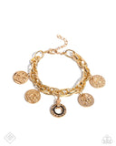 Paparazzi "Delightful Declaration" Gold Fashion Fix Bracelet Paparazzi Jewelry