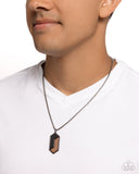 Paparazzi "WOODWORK Study" Black Men's Urban Necklace Unisex Paparazzi Jewelry