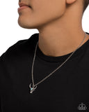 Paparazzi "Speeding Up" Blue Urban Men's Necklace Unisex Paparazzi Jewelry