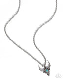 Paparazzi "Speeding Up" Blue Urban Men's Necklace Unisex Paparazzi Jewelry