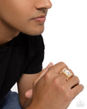 Paparazzi "Knockout Tournament" Gold Men's Ring Paparazzi Jewelry