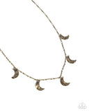 Paparazzi "Moon Movement" Brass Necklace & Earring Set Paparazzi Jewelry