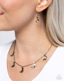 Paparazzi "Moon Movement" Brass Necklace & Earring Set Paparazzi Jewelry