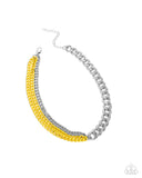 Paparazzi "Tinted Tension" Yellow Necklace & Earring Set Paparazzi Jewelry