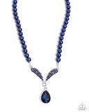 Paparazzi "Avant-Garde Adornment" Blue Necklace & Earring Set Paparazzi Jewelry